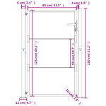 vidaXL Portail de jardin 105x130 cm acier corten