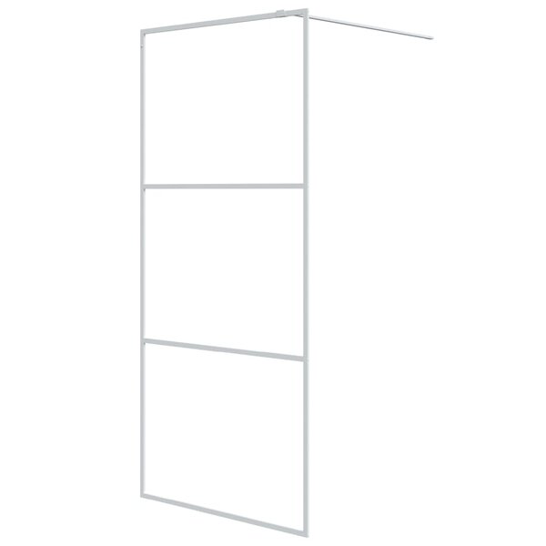 vidaXL Paroi de douche Blanc 90x195 cm Verre ESG transparent