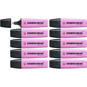 Surligneur BOSS ORIGINAL Pastel mauve givré x 10 STABILO