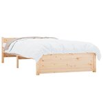 vidaXL Cadre de lit Bois massif 100x200 cm