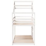 vidaXL Lit superposé avec toit blanc 90x200 cm bois de pin massif