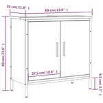vidaXL Armoire lavabo de salle de bain chêne sonoma 60x30x60 cm