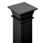 vidaXL Support pilier classique carré pour plantes Noir 17x17x66cm MDF