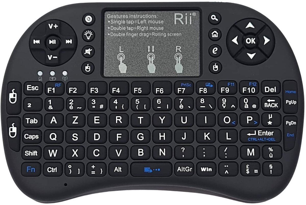 Rii-Mini clavier sans fil i12 Plus, avec TouchSub, version