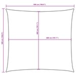 vidaXL Voile de parasol Tissu Oxford carré 5x5 m Blanc