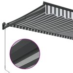 vidaXL Auvent rétractable anthracite et blanc 4x3 m tissu et aluminium