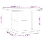 vidaXL Table basse chêne sonoma 55 5x55 5x40 cm bois d'ingénierie