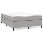 vidaXL Cadre de lit Gris clair 140x200 cm Tissu