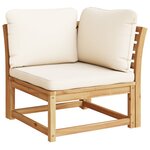 vidaXL Salon de jardin 3 Pièces avec coussins bois massif d'acacia
