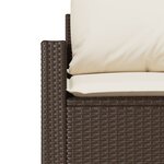 vidaXL Salon de jardin avec coussins 6 Pièces marron résine tressée