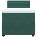 vidaXL Sommier à lattes de lit avec matelas Vert foncé 90x190 cm