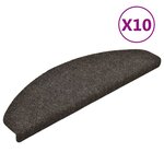 vidaXL Tapis d'escalier autocollants 10 Pièces anthracite 65x21x4 cm