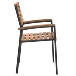 vidaXL Chaises de jardin empilables 4Pièces bois massif d'acacia et métal