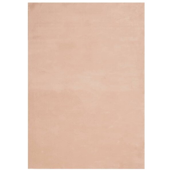 vidaXL Tapis HUARTE à poils courts doux lavable rouge clair 160x230 cm