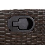 vidaXL Chaises inclinables de jardin lot de 2 avec repose-pied rotin