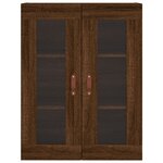 vidaXL Buffet haut Chêne marron 69 5x34x180 cm Bois d'ingénierie