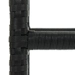 vidaXL Tabourets de bar avec coussins lot de 6 noir résine tressée