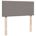 vidaXL Sommier à lattes de lit avec matelas Taupe 120x200 cm Tissu