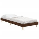 vidaXL Cadre de lit chêne marron 75x190 cm bois d'ingénierie