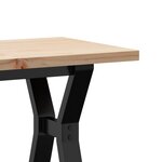 vidaXL Table basse cadre en Y 110x40x45 5 cm bois de pin massif fonte