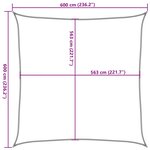 vidaXL Voile d'ombrage sable 6x6 m 100   polyester oxford