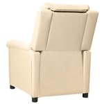 vidaXL Fauteuil électrique de massage Crème Tissu