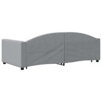 vidaXL Lit de jour avec gigogne et tiroirs gris clair 90x190 cm tissu