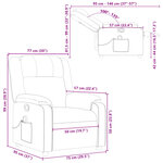vidaXL Fauteuil de massage inclinable Noir Similicuir