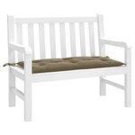 vidaXL Coussin de banc de jardin taupe mélangé 100x50x7 cm tissu