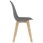 vidaXL Chaises à manger lot de 4 Gris Plastique