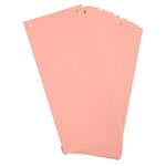 Paquet 100 Fiches Intercalaires Horizontales Unies Perforées - 105x240mm - Rose - X 12 - Exacompta