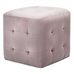 vidaXL 2 Pièces Poufs Rose 30 x 30 x 30 cm Tissu velours