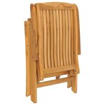 vidaXL Chaises de jardin inclinables et coussins lot de 6 bois teck