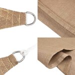 vidaXL Voile d'ombrage 160 g/m² Taupe 5x7 m PEHD