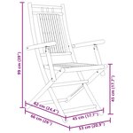 vidaXL Chaises pliables de jardin lot de 6 53x66x99 cm bambou