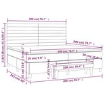vidaXL Sommier à lattes de lit avec matelas Noir 200x200 cm Tissu