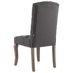vidaXL Chaises à manger lot de 2 gris tissu à l'aspect de lin