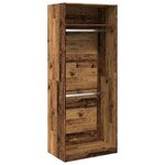 vidaXL Garde-robe vieux bois 80x50x200 cm bois d'ingénierie