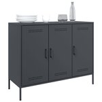 vidaXL Buffet anthracite 100 5x39x79 cm acier laminé à froid
