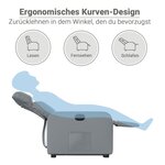 vidaXL Fauteuil inclinable électrique gris similicuir