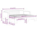 vidaXL Lit de jour avec lit gigogne et matelas bleu 90x200 cm velours