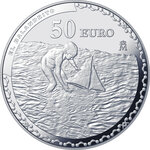 Monnaie en argent 50 euro g 168.75 millésime 2023 stroll along the seashore 100