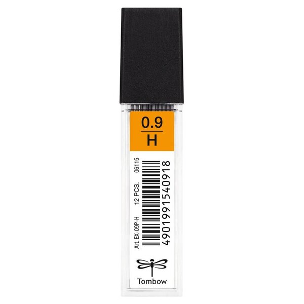 Etui de 12 Mines pour porte-mine pointe calibrée 0 9 mm dureté H x 12 TOMBOW