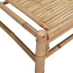 vidaXL Salon de jardin 5 Pièces avec coussins blanc crème bambou
