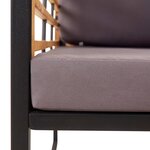 vidaXL Chaises de jardin et coussins 2 Pièces Bois d'acacia Gris foncé