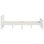 vidaXL Cadre de lit sans matelas blanc bois de pin massif 120x200 cm