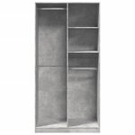 vidaXL Garde-robe Gris béton 100x50x200 cm Aggloméré