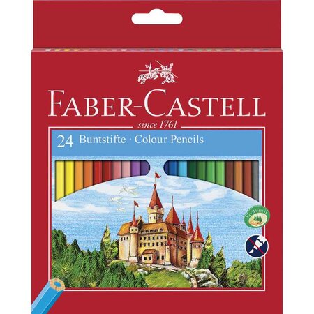 Etuide 24 crayons castle couleurs assorties faber-castell
