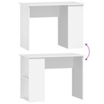 vidaXL Bureau Blanc 100x55x75 cm Bois d'ingénierie