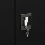 vidaXL Armoire à casiers Noir 90x40x180 cm Acier